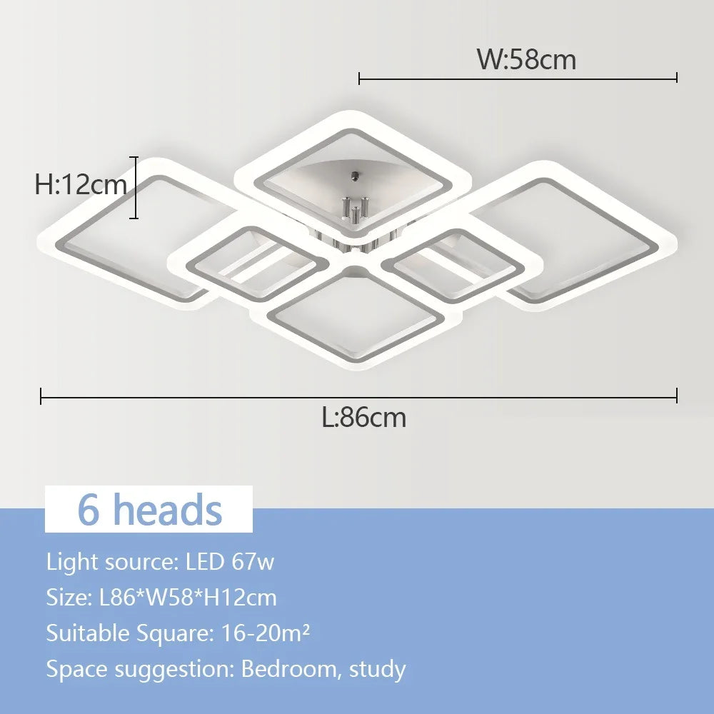 Lustre quadrado led
