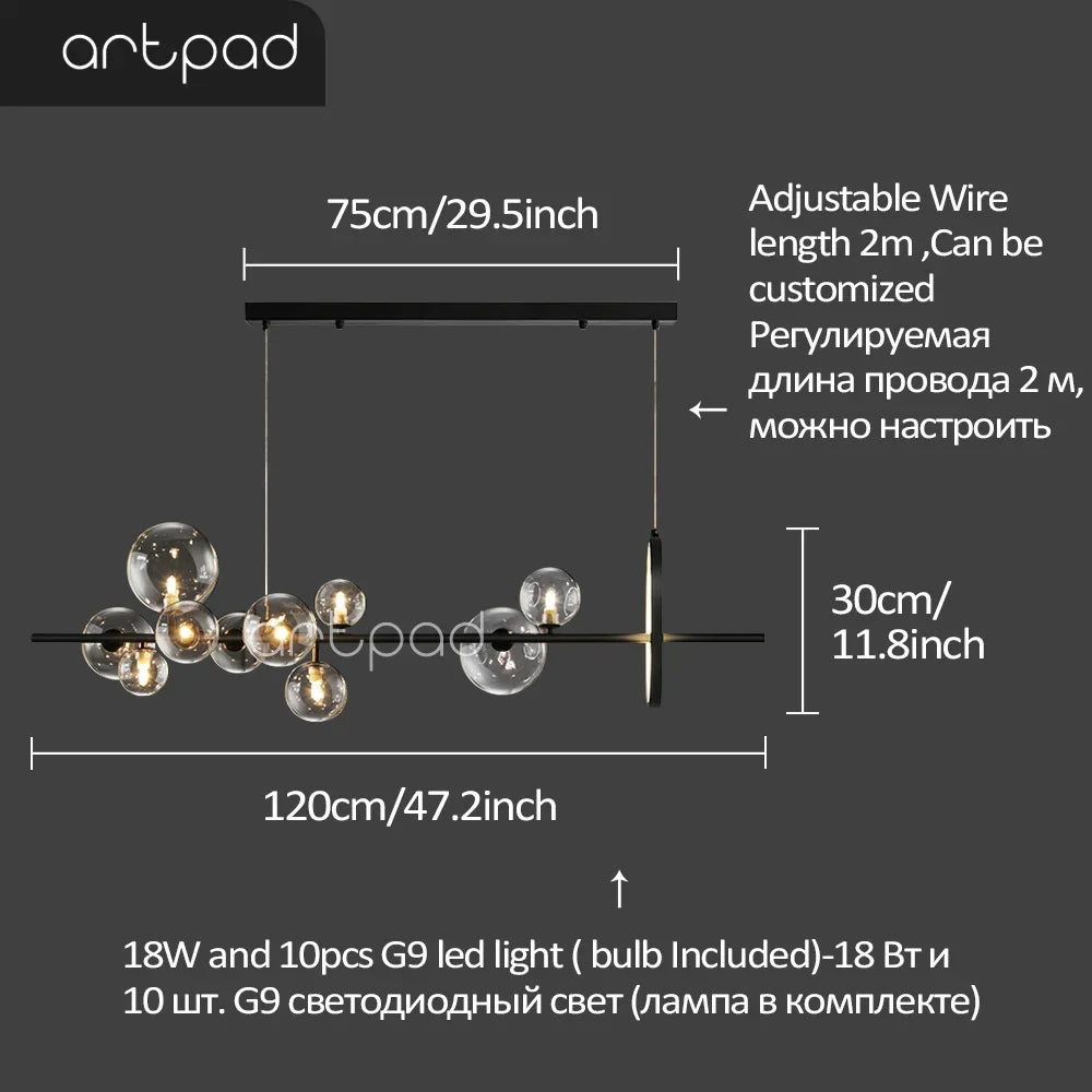 lustre bola de vidro