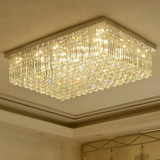 lustre quadrado de cristal