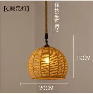 lustre de corda de sisal