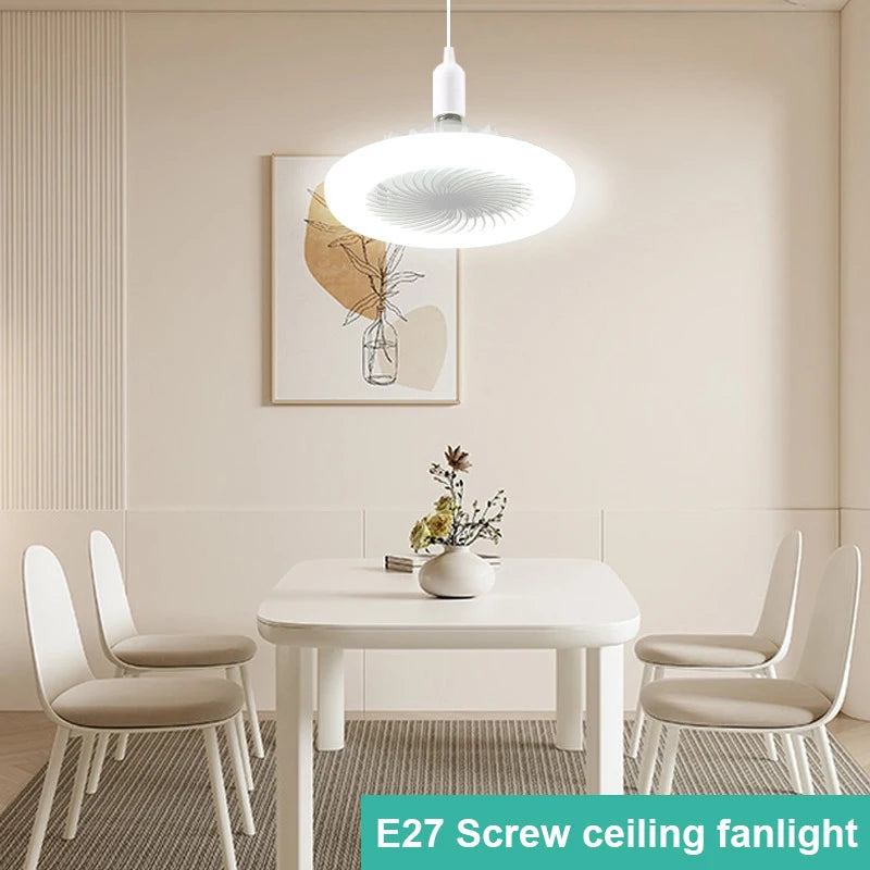 lustre com ventilador embutido