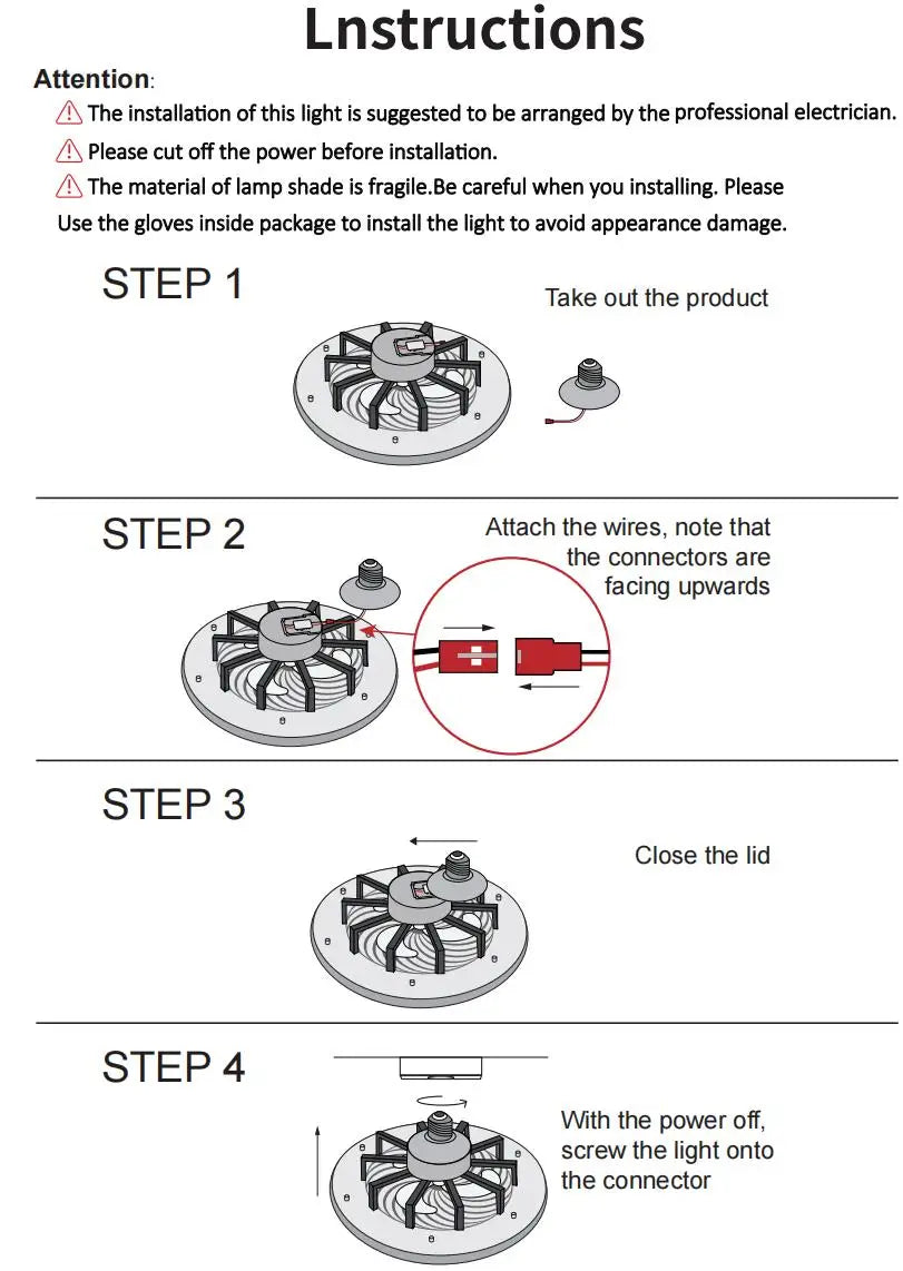 lustre com ventilador embutido