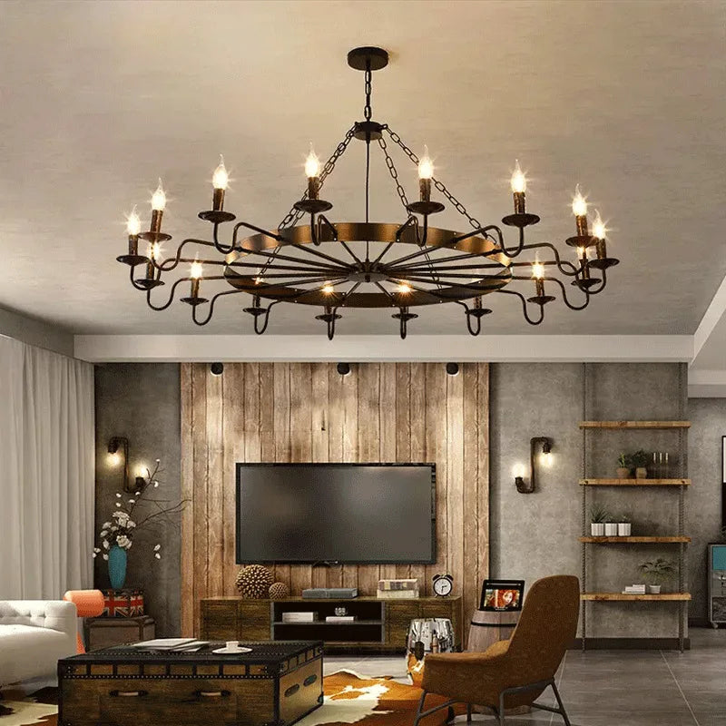 lustre roda de carroça