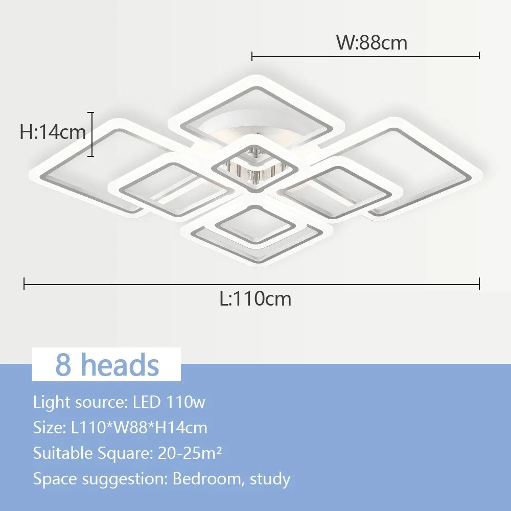 Lustre quadrado led