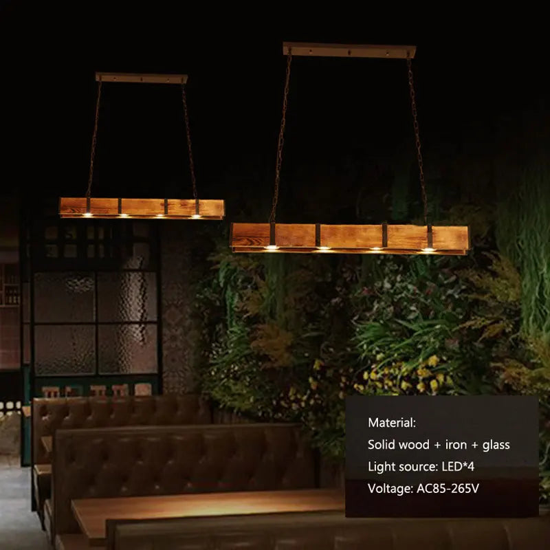 lustre rustico de madeira