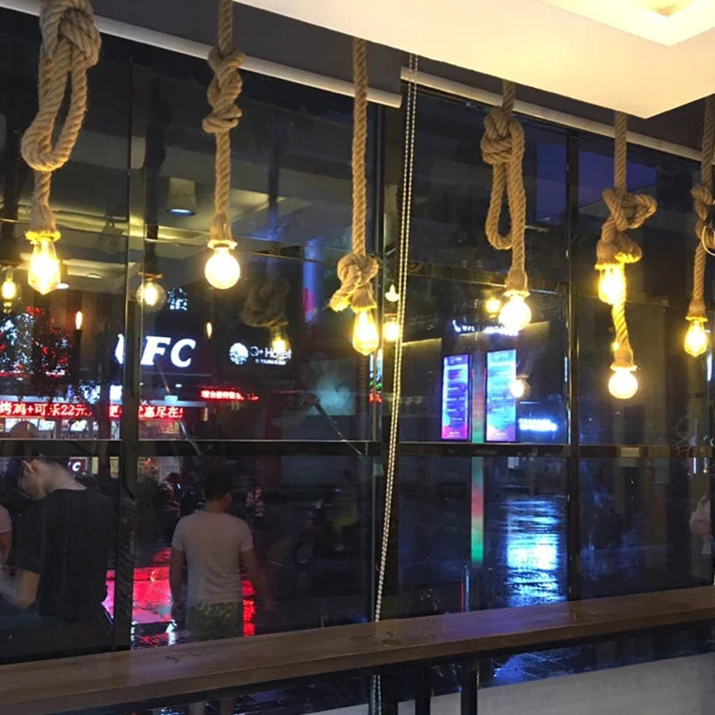 lustre de corda de sisal