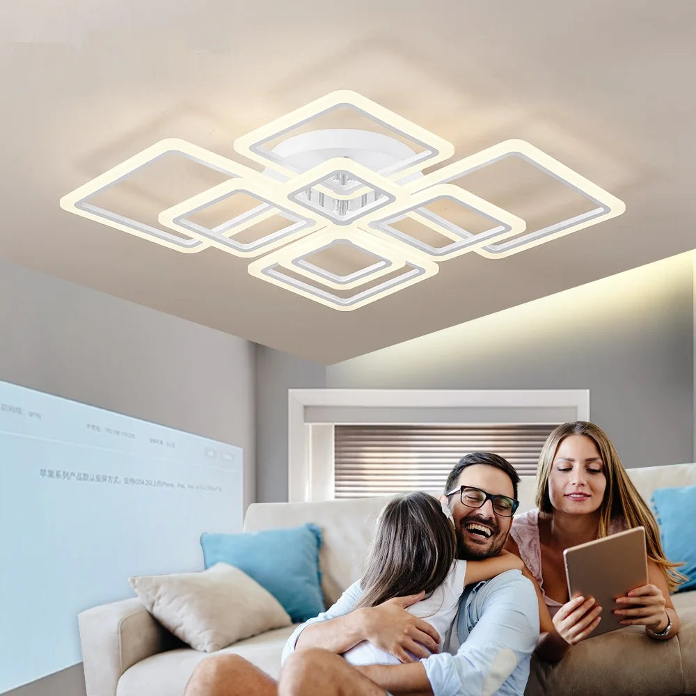 Lustre quadrado led