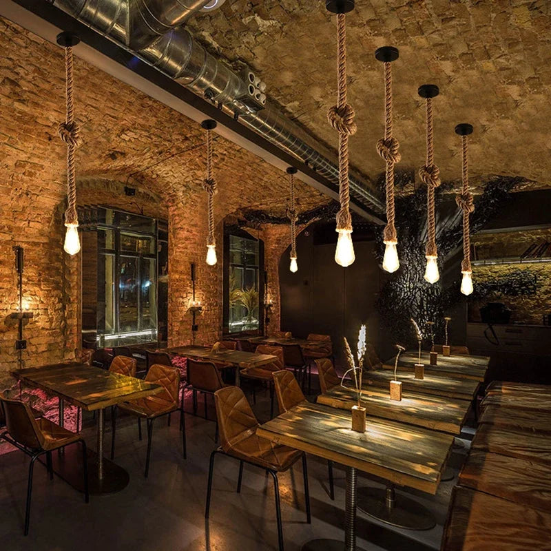 lustre de corda de sisal