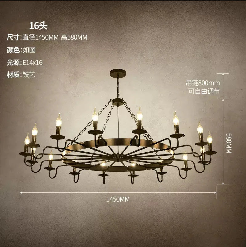 lustre roda de carroça