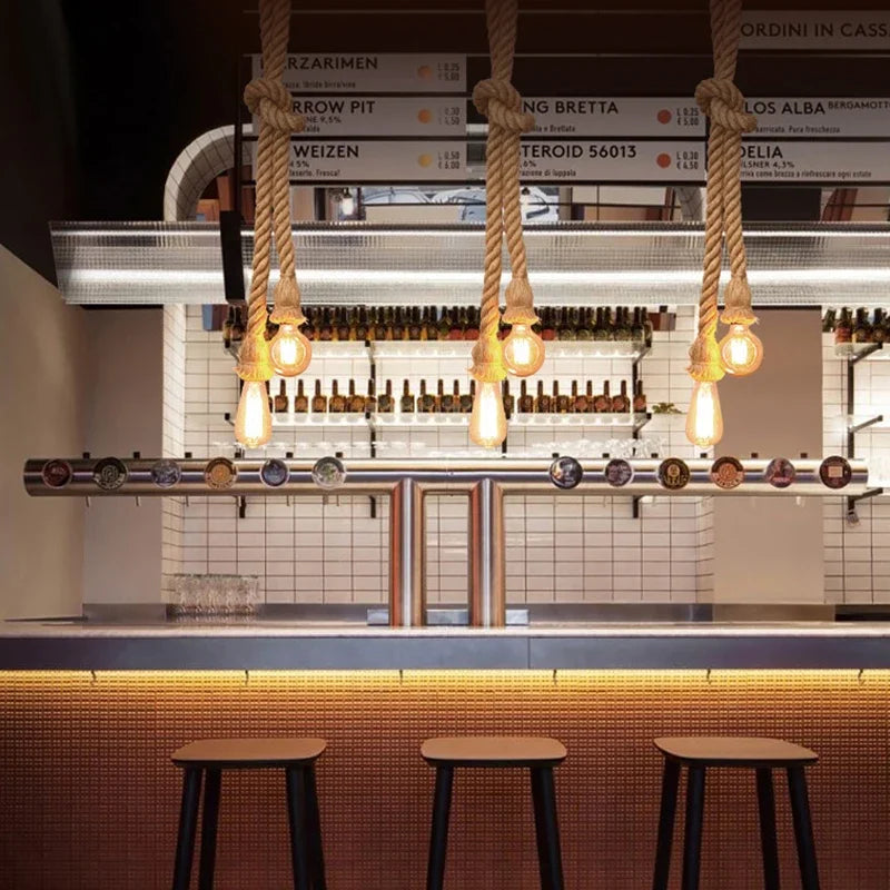 lustre de corda de sisal