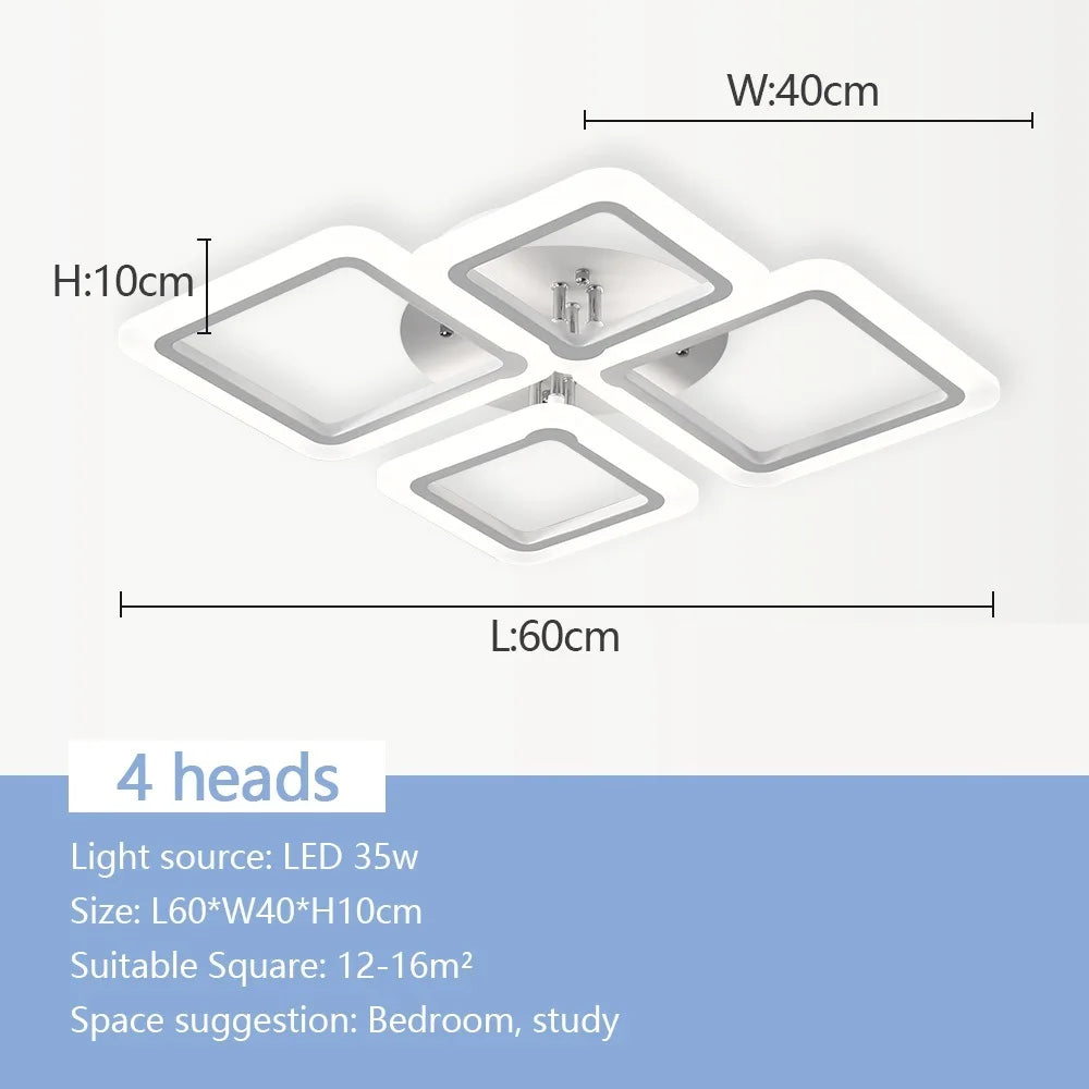 Lustre quadrado led