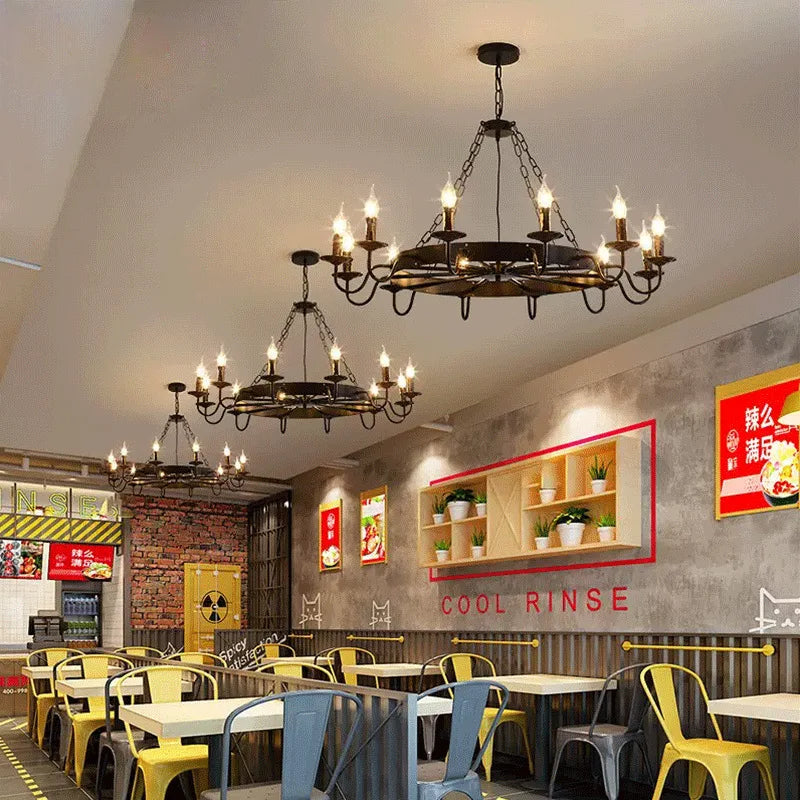 lustre roda de carroça