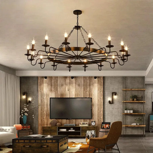 lustre roda de carroça