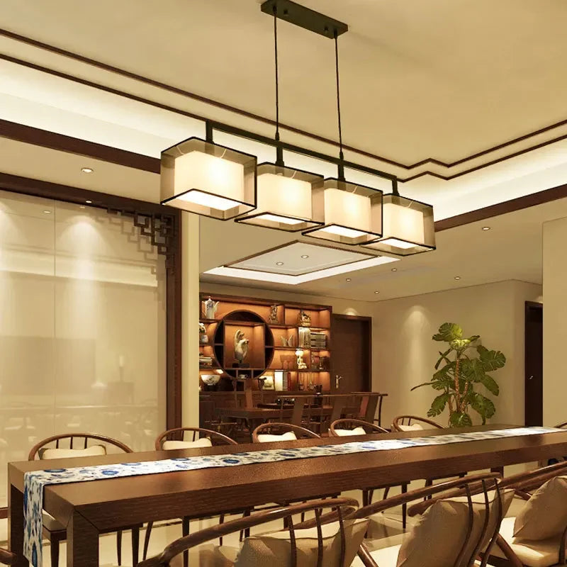 lustre  preto 4 cabeças